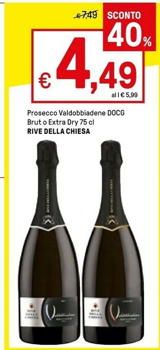 Rive Della Chiesa Prosecco Valdobbiadene Docg Brut O Extra Dry