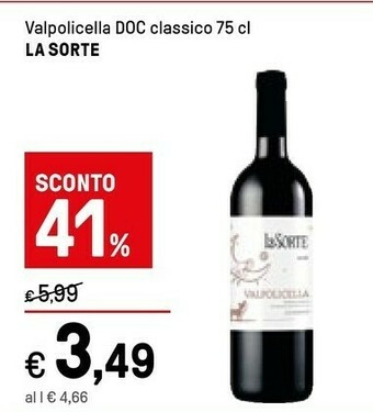 Iper La Grande La Sorte Valpolicella Doc Classico offerta