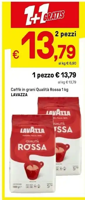 Iper La Grande Lavazza Caffe In Grani Qualita Rossa offerta