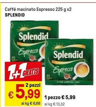 Iper La Grande Splendid Caffe Macinato Espresso offerta