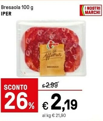 Iper La Grande Iper Bresaola offerta