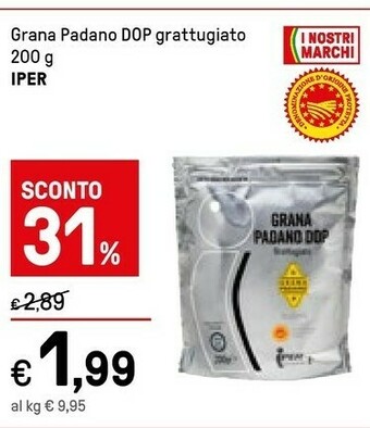 Iper La Grande Iper Grana Padano Dop Grattugiato offerta
