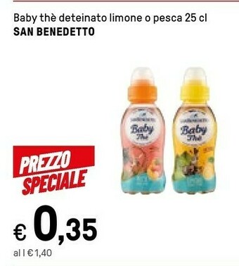 Iper La Grande San Benedetto Baby Thè Deteinato Al Limone 250 G(ml) offerta