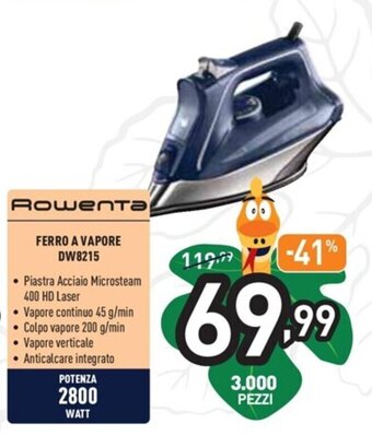 Unieuro Rowenta Ferro a Vapore DW8215 offerta