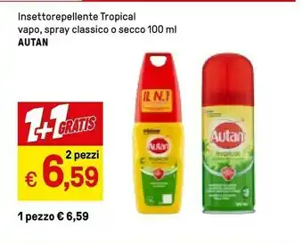 Iper La Grande Autan Insettorepellente Tropical Vapo, Spray Classico O Secco offerta