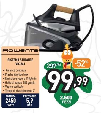 Unieuro Rowenta Sistema Stirante VR7361 offerta