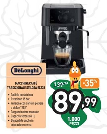 Unieuro DeLonghi Macchine Caffè Tradizionale Stilosa EC235 offerta