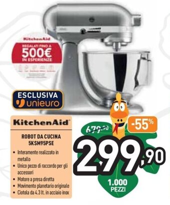 Unieuro KitchenAid Robot da Cucina 5KSM95PSE offerta