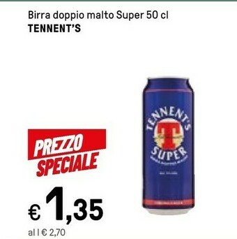 Iper La Grande Tennent's Birra Doppio Malto Super offerta