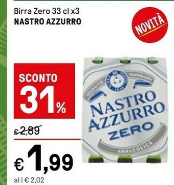 Iper La Grande Nastro Azzurro Birra Zero offerta