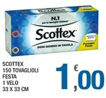 Splendidi e Splendenti Scottex 150 Tovagliolo Festa 1 Velo 33x33cm offerta