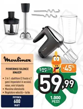 Unieuro Moulinex Powermix Silence HM6539 offerta