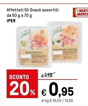 Iper La Grande Iper Affettati Gli Snack offerta