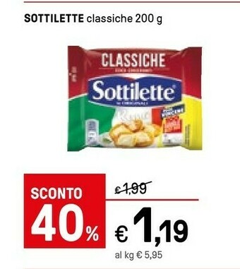 Iper La Grande Mondelez Sottilette Le Originali Classiche 200 G(ml) offerta