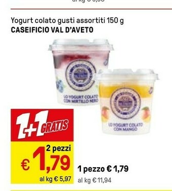 Iper La Grande Caseificio val d'aveto Lo Yogurt Colato 150 G(ml) offerta