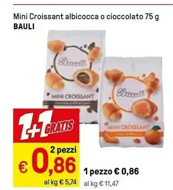 Bauli Mini Croissant Albicocca O Cioccolato 75 G