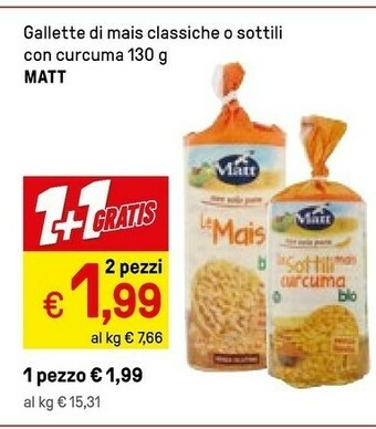Matt Gallette Di Mais Classiche