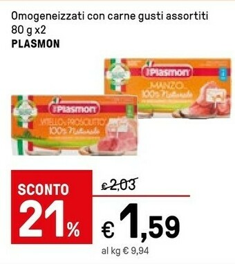 Iper La Grande Plasmon Omogeneizzati Con Carne offerta