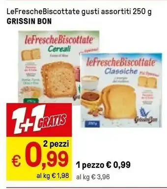 Iper La Grande Grissin bon Le Fresche Biscottate Con Farina Integrale offerta