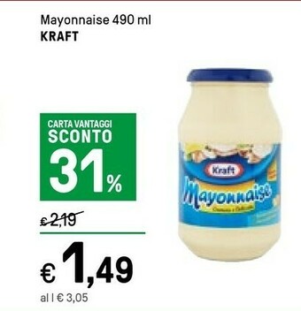 Iper La Grande Kraft Mayonnaise 490 Ml offerta