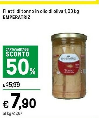 Iper La Grande Emperatriz Filetti Di Tonno In Olio Di Oliva 1,03 Kg offerta