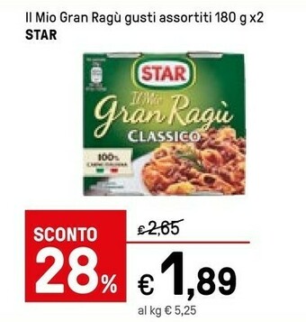 Iper La Grande Star Il Mio Gran Ragù Classico 360 G(ml) offerta