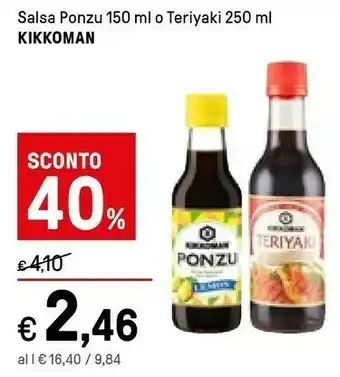Iper La Grande Kikkoman Salsa Ponzu 150 Ml O Teriyaki 250 Ml offerta