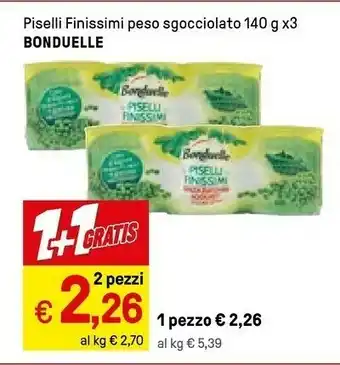 Iper La Grande Bonduelle Piselli Finissimi offerta