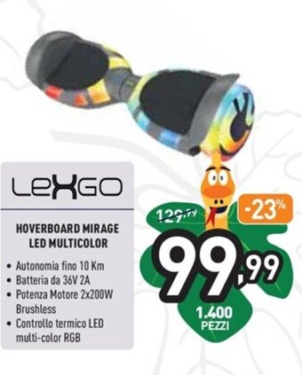 Lexgo Hoverboard Mirage LED Multicolor
