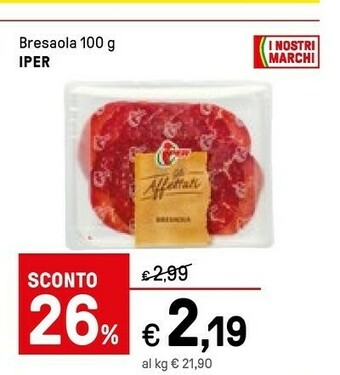 Iper La Grande Iper Bresaola offerta