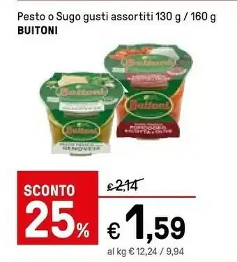 Iper La Grande Buitoni Pesto O Sugo offerta