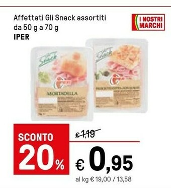 Iper La Grande Iper Affettati Gli Snack offerta
