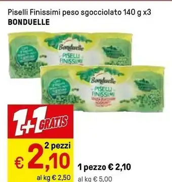 Iper La Grande Bonduelle Piselli Finisismi offerta