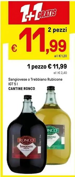 Iper La Grande Trebbiano Cantine Ronco Sangiovese offerta