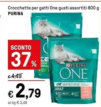 Iper La Grande Purina Crocchette Per Gatti One Con Salmone offerta