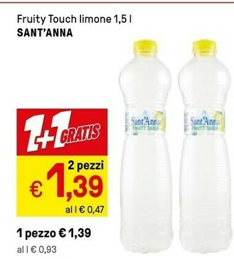 Sant'anna Fruity Touch Limone 1,5 L