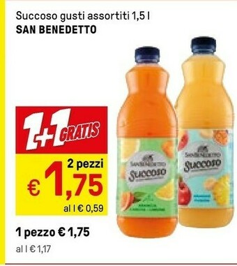 Iper La Grande San Benedetto Succoso Gusto Frutti Rossi 1500 G(ml) offerta