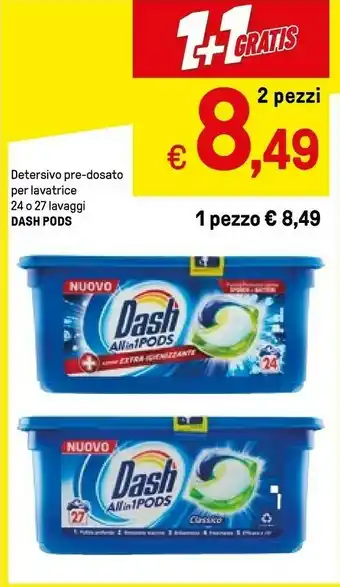 Iper La Grande Dash Detersivo Pre-dosato Per Lavatrice 24 O 27 Lavaggi offerta