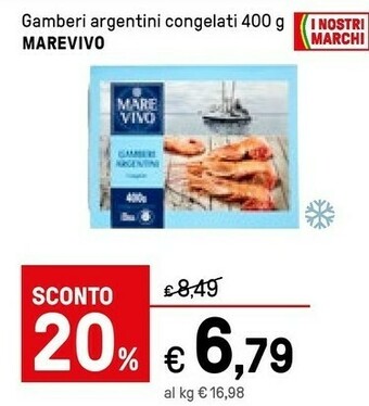 Iper La Grande Marevivo Gamberi Argentini Congelati offerta