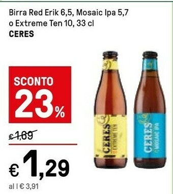 Iper La Grande Ceres Birra Red Erik offerta
