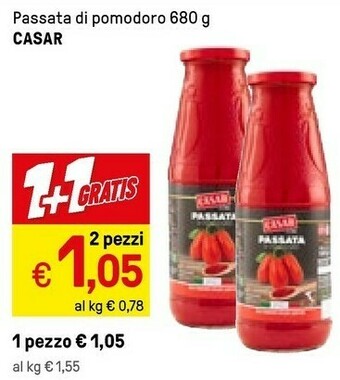 Iper La Grande Casar Tomata Passata Di Pomodoro 680 G(ml) offerta