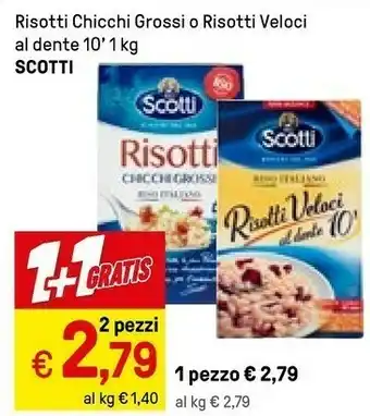 Iper La Grande Riso Scotti - Risotti Chicchi Grossi 1000 G(ml) offerta