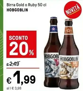 Iper La Grande Hobgoblin Birra Gold offerta