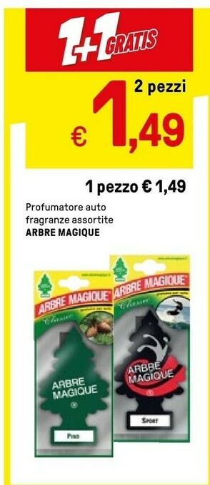 Iper La Grande Arbre magique Profumatore Auto Fragranze offerta
