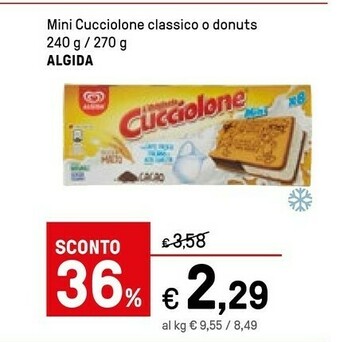 Iper La Grande Algida Mini Cucciolone Classico 270 G(ml) offerta