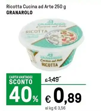 Iper La Grande Granarolo Ricotta Cucina Ad Arte 250 G offerta