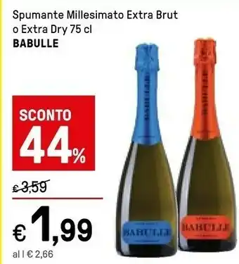 Iper La Grande Babulle Spumante Millesimato Extra Brut O Extra Dry offerta