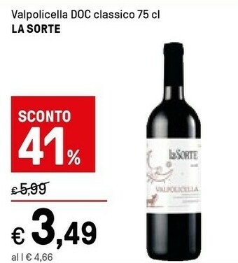 Iper La Grande La Sorte Valpolicella Doc Classico offerta