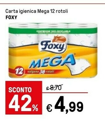 Iper La Grande Foxy Carta Igienica Mega offerta