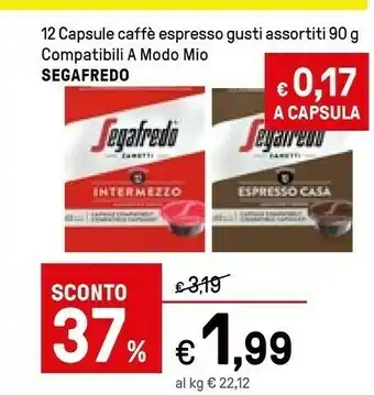 Iper La Grande Segafredo Capsule Caffe Espresso offerta